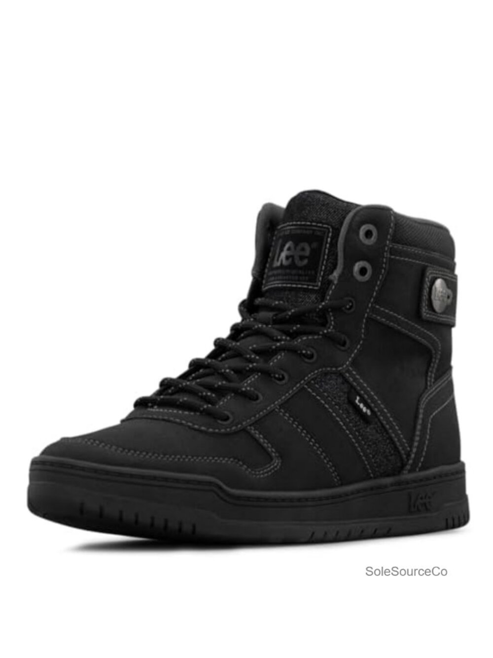 Retro High-Top Sneaker Faux Nubuck Lace-Up Cushioned